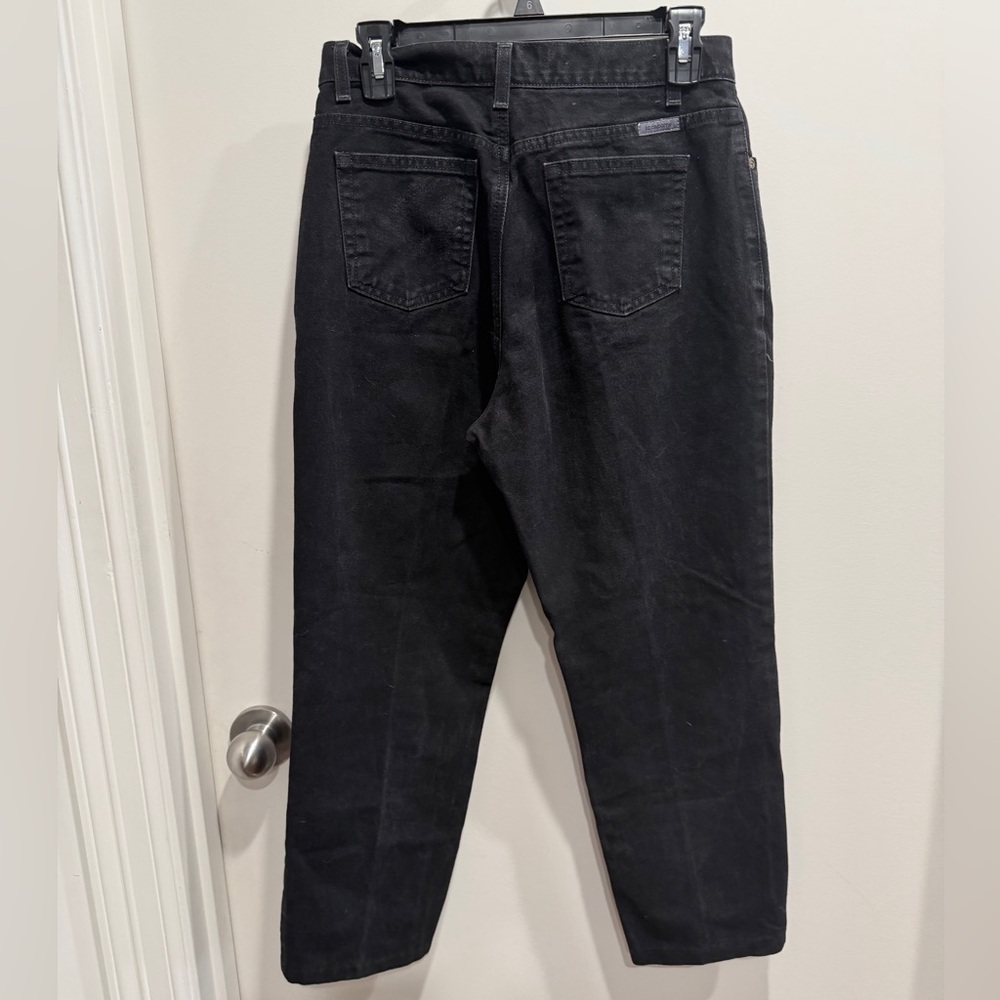 Liz Claiborne Black Denim Pants and lovely New Day top. Gently used. - Picture 3 of 11